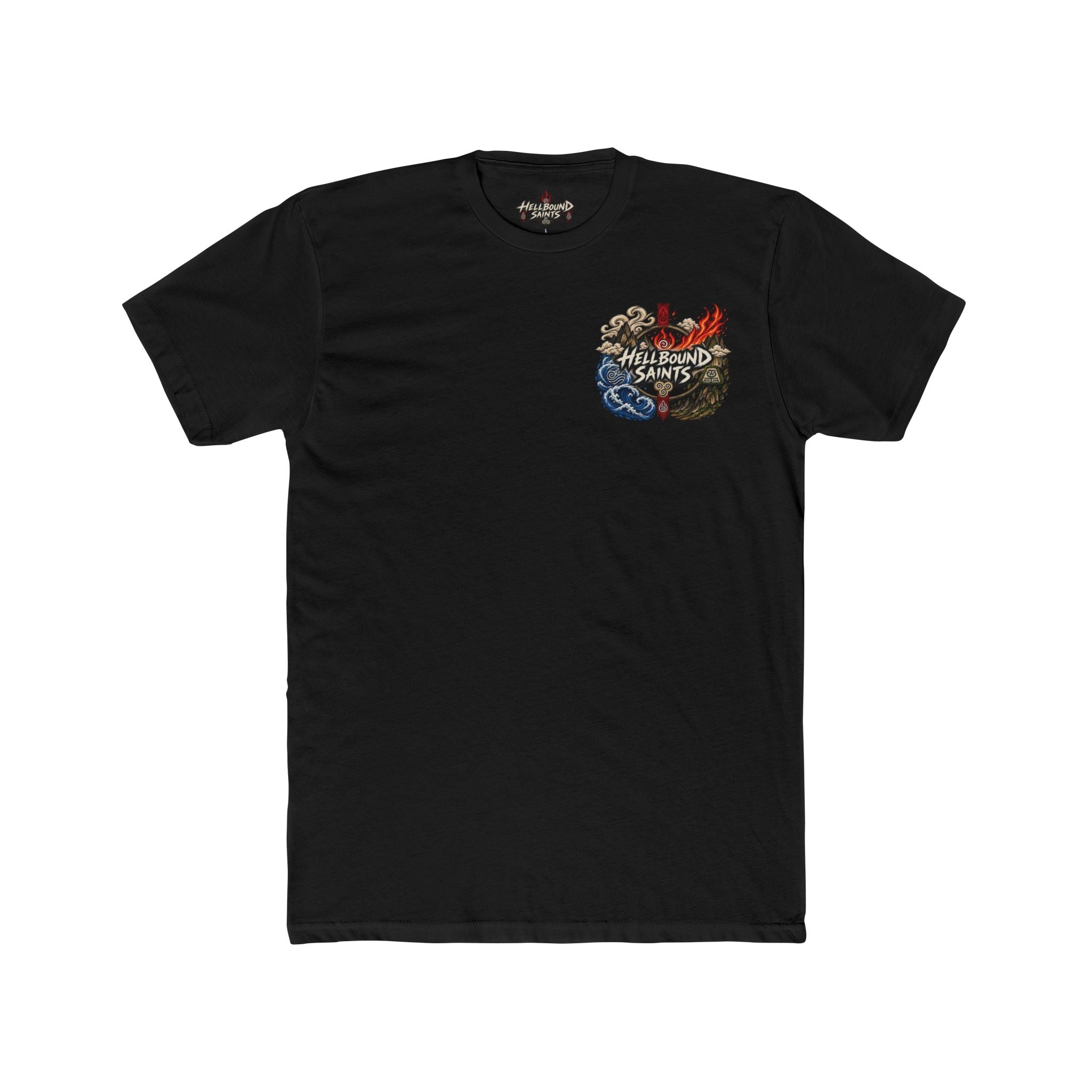 Anime-style Hell Descent Tee — Japanese Demon Gate Graphic T-Shirt
